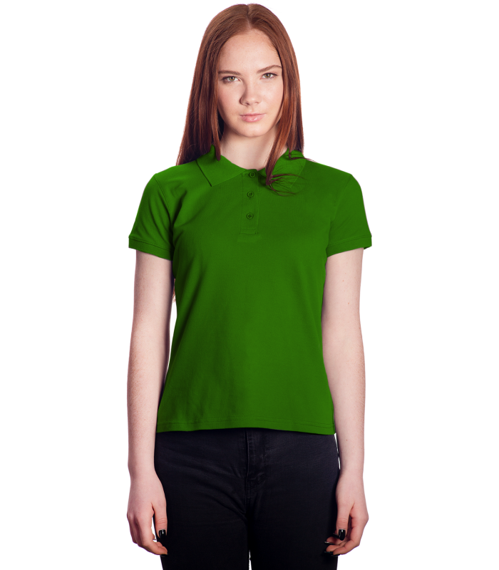 Поло женское зеленое
