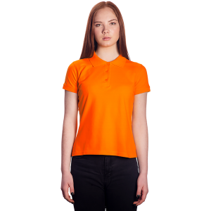Поло женское оранжевое