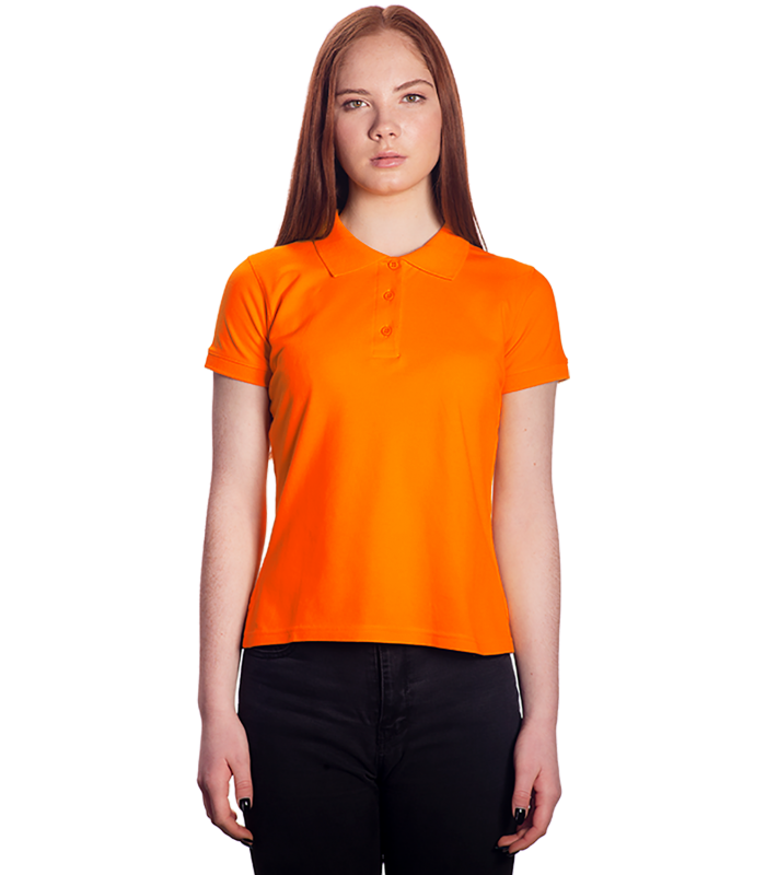 Поло женское оранжевое