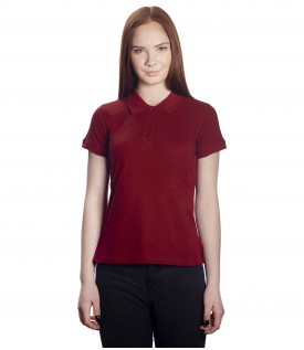 Поло женское бордовое