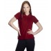 Поло женское бордовое