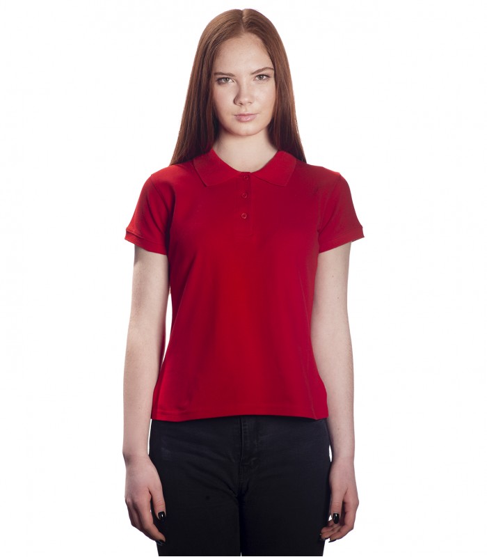 Поло женское красное 