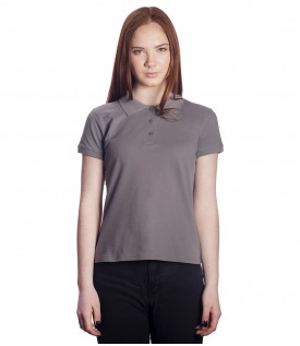 Поло женское серое