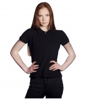 Поло женское черное