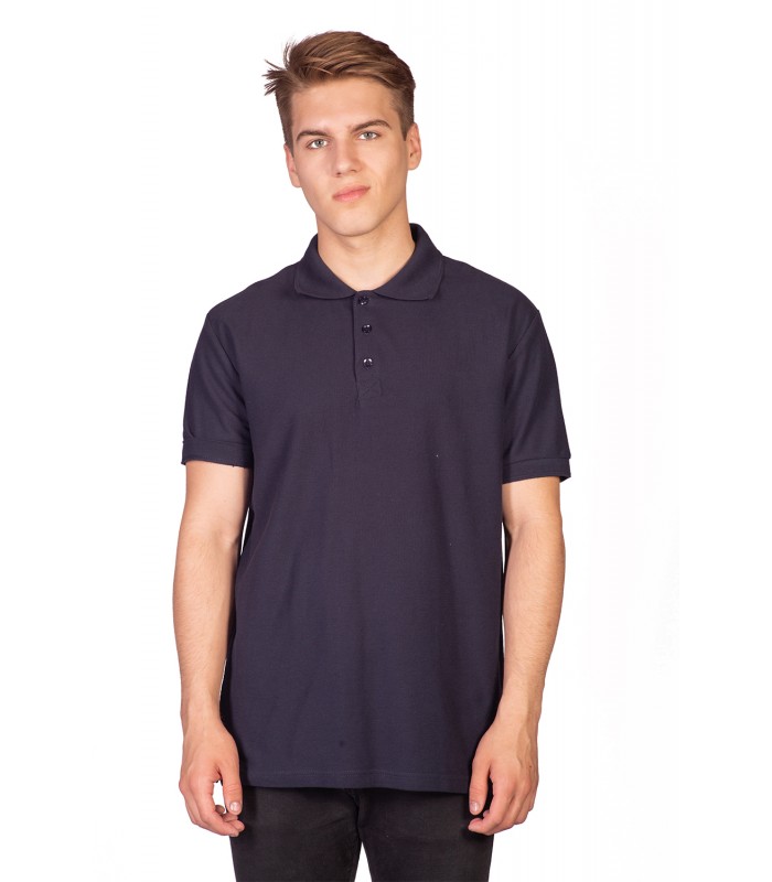 Поло мужское темно-синее