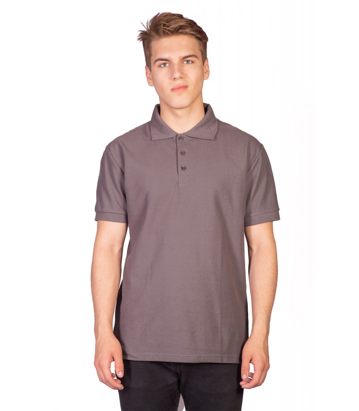 Поло мужское серое