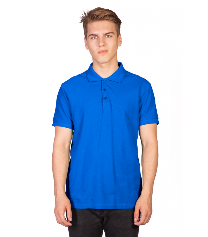 Поло мужское синее