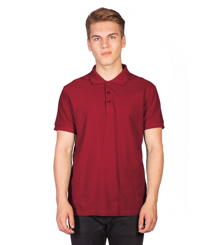 Поло мужское бордовое