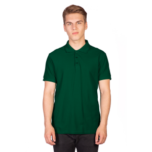 Поло мужское темно-зеленое