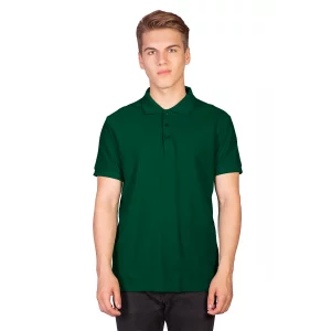Поло мужское темно-зеленое
