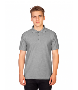 Поло мужское серый меланж