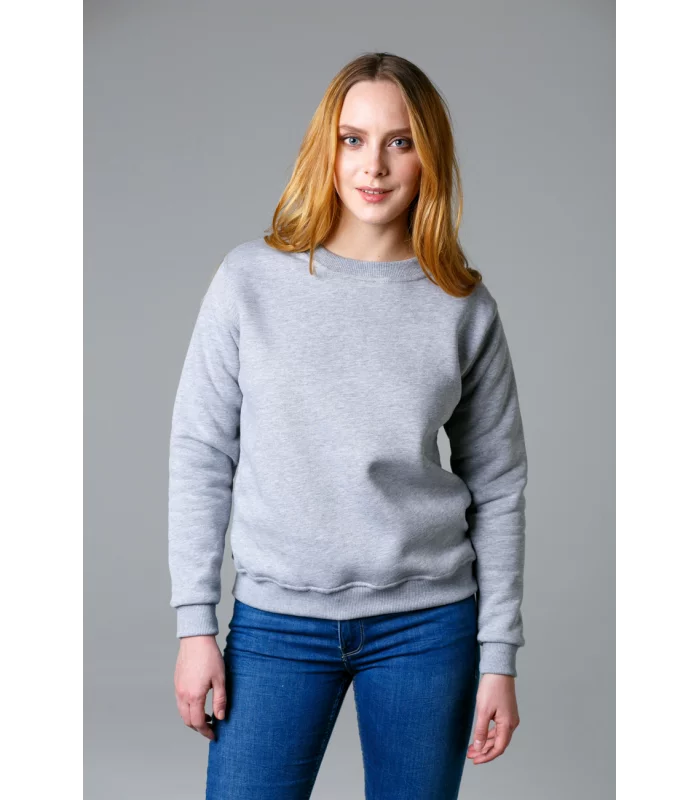 Свитшот женский серый меланж