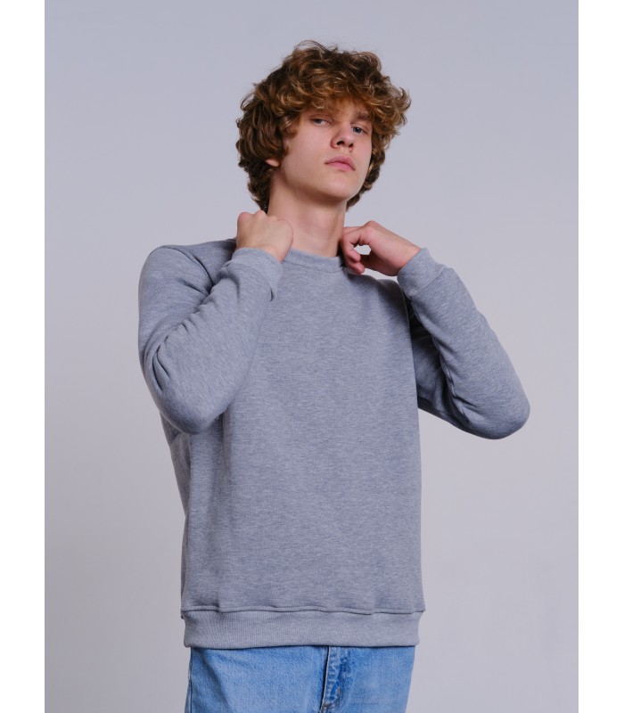 Свитшот мужской серый меланж