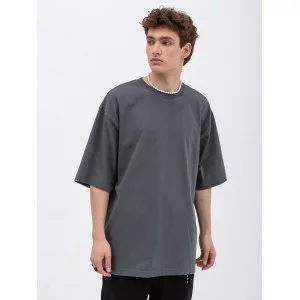 Футболка оверсайз графитовая «Проект 11:30»