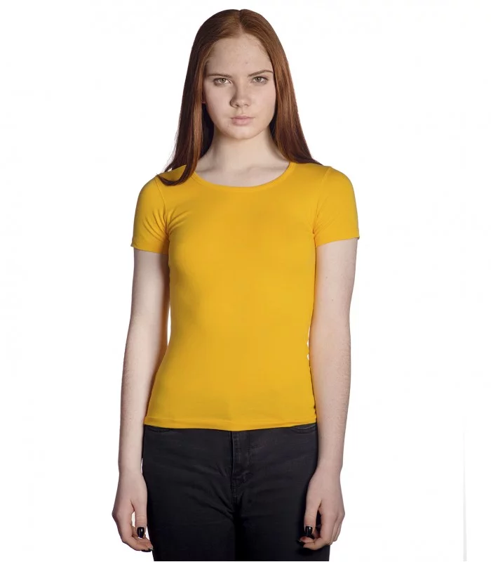 Футболка женская желтая