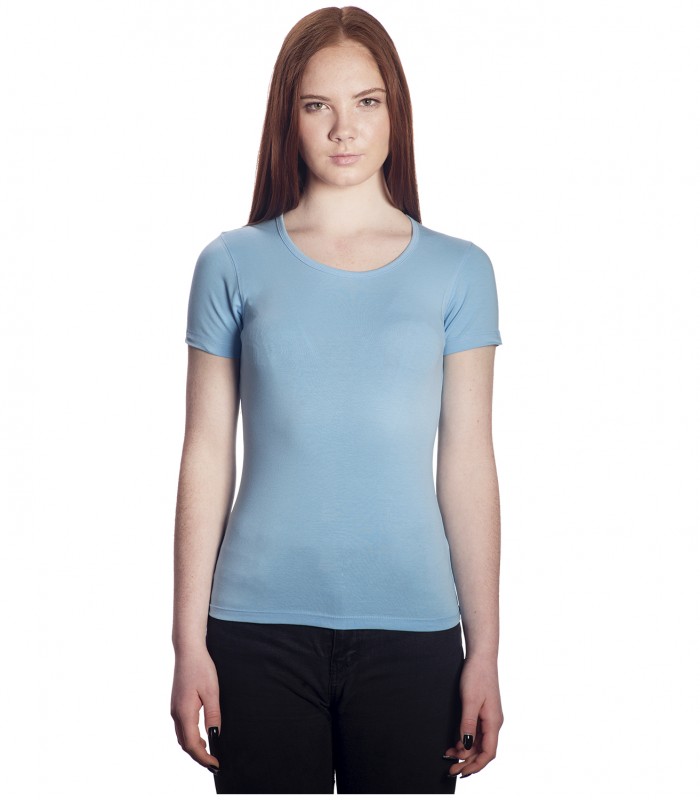 Футболка женская голубая
