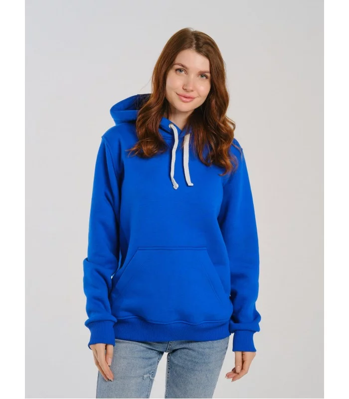 Толстовка женская кенгуру синяя