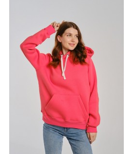 Толстовка женская кенгуру коралловая 