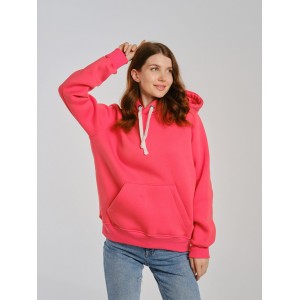 Толстовка женская кенгуру коралловая 