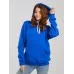 Толстовка женская кенгуру синяя