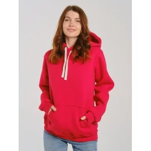 Толстовка женская кенгуру красная