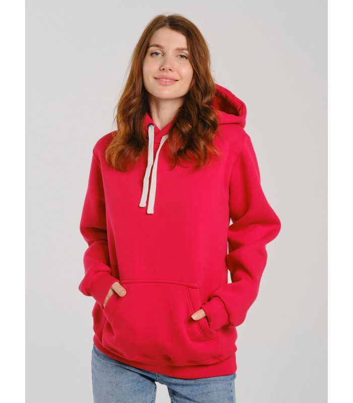 Толстовка женская кенгуру красная