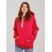 Толстовка женская кенгуру красная