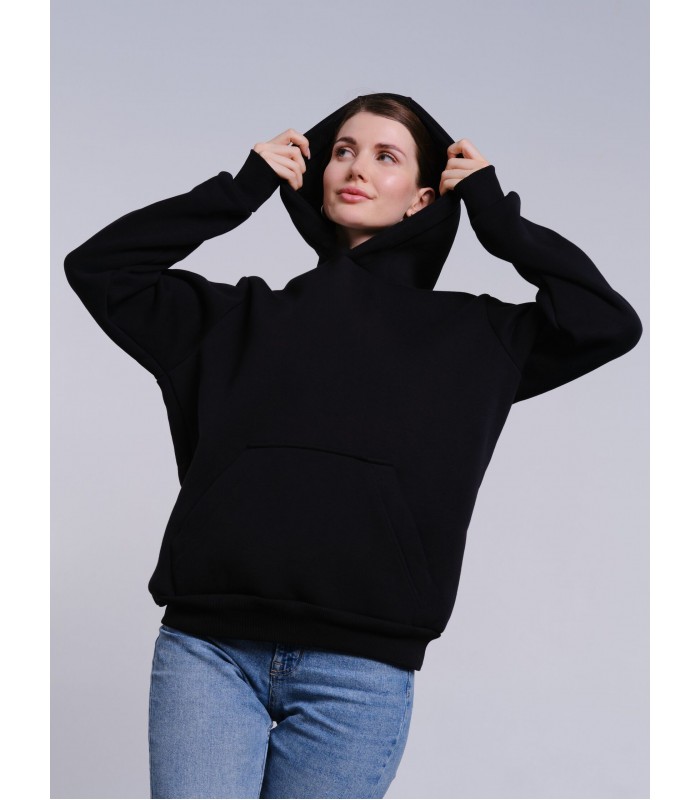 Толстовка унисекс кенгуру черная