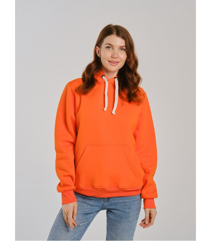 Толстовка женская кенгуру оранжевая