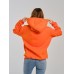 Толстовка женская кенгуру оранжевая