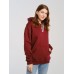 Толстовка женская кенгуру вишневая