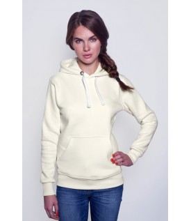 Толстовка женская кенгуру молочная