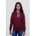 Толстовка женская кенгуру бордовая