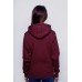 Толстовка женская кенгуру бордовая