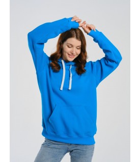 Толстовка женская кенгуру бирюзовая