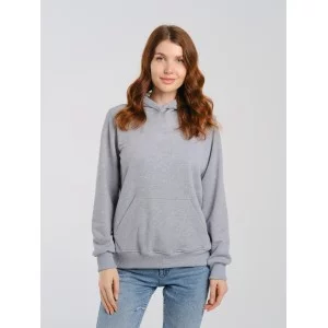 Толстовка женская кенгуру серый меланж