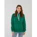 Толстовка женская кенгуру зеленая