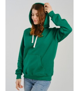 Толстовка женская кенгуру зеленая