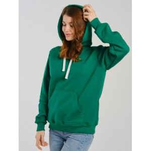 Толстовка женская кенгуру зеленая