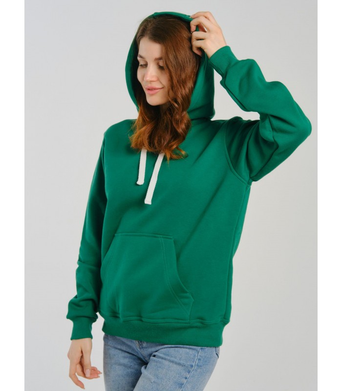 Толстовка женская кенгуру зеленая