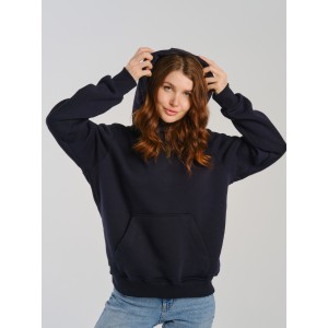 Толстовка женская кенгуру темно-синяя