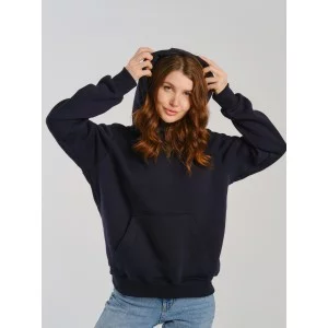 Толстовка женская кенгуру темно-синяя