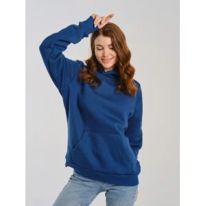 Толстовка женская кенгуру индиго