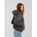 Толстовка женская кенгуру темно-серая
