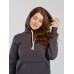 Толстовка женская кенгуру темно-серая