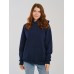 Толстовка женская кенгуру темно-синяя