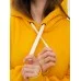 Толстовка женская кенгуру желтая