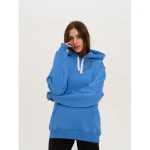 Толстовка женская кенгуру голубая