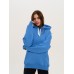 Толстовка женская кенгуру голубая