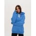 Толстовка женская кенгуру голубая
